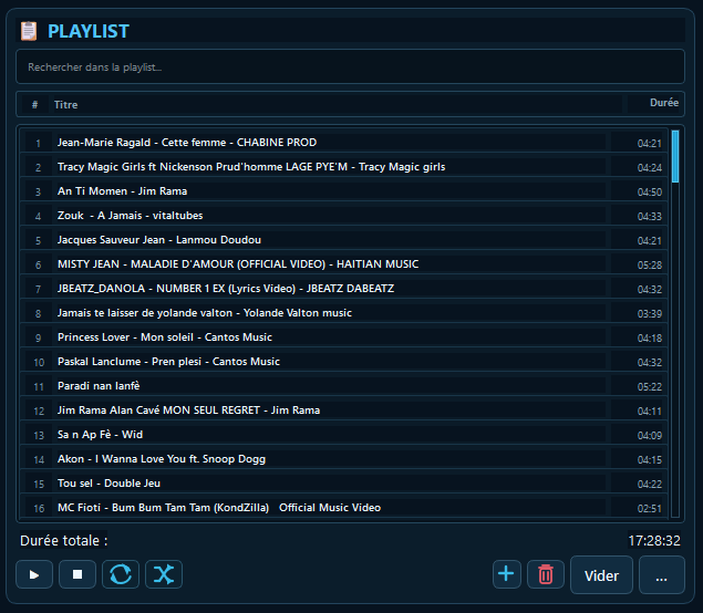 Fiksem Broadcast Studio Playlist